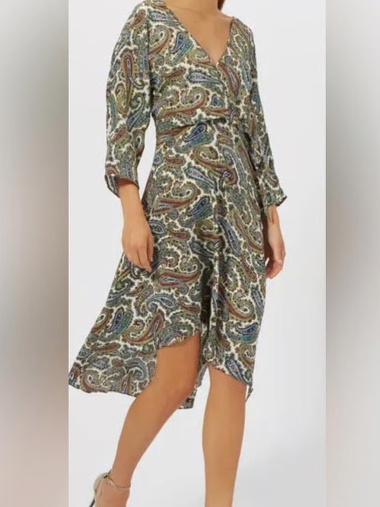 Diane Von Furstenberg Dresses & Skirts - NEW Vintage DVF DRESS | 100% Silk Paisley Print Wrap Dress